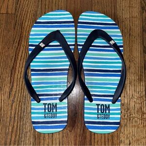 Tom & Teddy Striped Flip Flops Size 38-39 (6-7 USA)